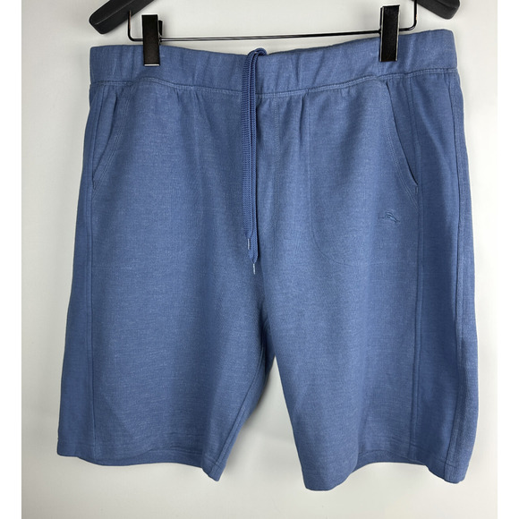 Tommy Bahama French Terry Knit Jam Shorts Drawstring Heather Blue Men's Size XL - Picture 14 of 14